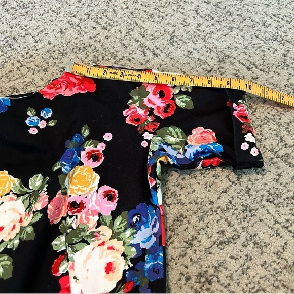 ASOS Black & Floral Print Sheath Mini Pencil Dress Size 2 - Picture 11 of 11